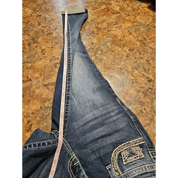 Vigoss Capri Jeans Women's 2 L25 Heritage Fit Blue Denim Embroidered (A193) - Picture 6 of 10